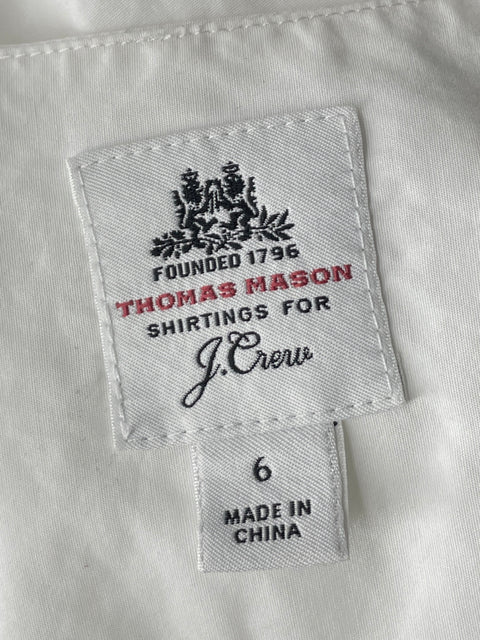Camisa J. Crew Thomas Mason Blanco-Talla 6