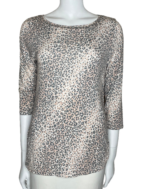 Blusa Ruby Rd. Animal Print Rosado-Talla S