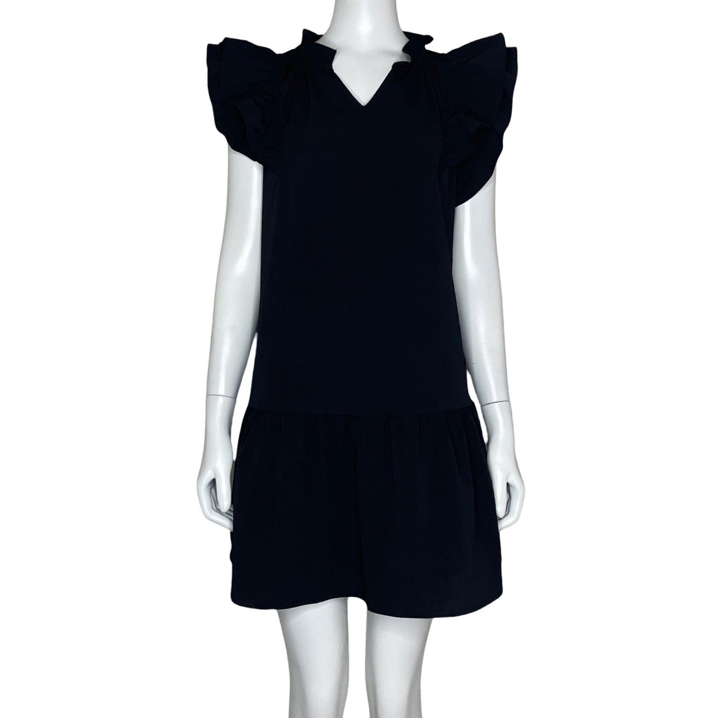 Vestido Tesoro TPS Mangas Puff Negro - Talla S