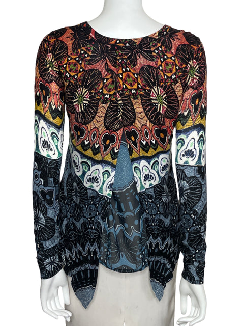 Blusa Desigual Manga Larga Print Azul-Talla S