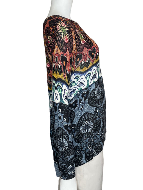 Blusa Desigual Manga Larga Print Azul-Talla S