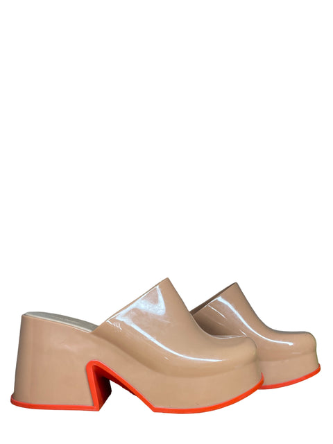 Calzado Melissa Tacon Tiras Beige -Talla 9