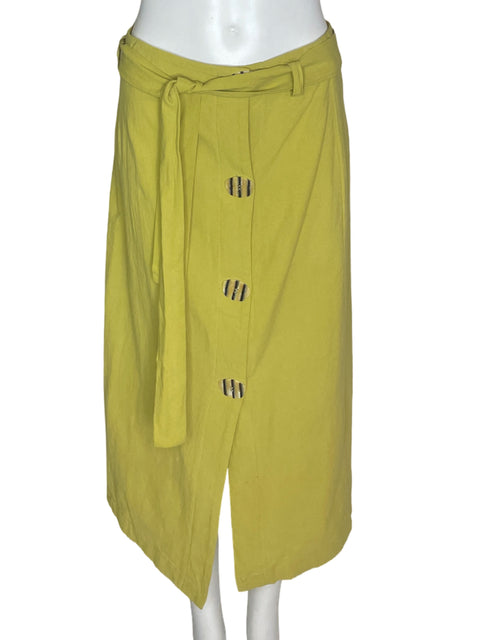 Falda Jessica Taylor Botones Frontales Verde- Talla M