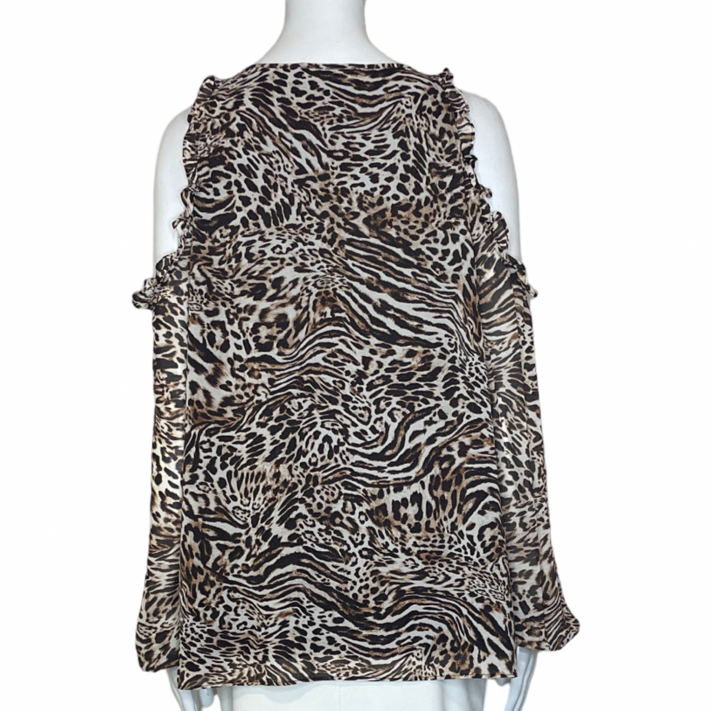 Blusa MICHAEL KORS Animal Print Marrón-Talla L