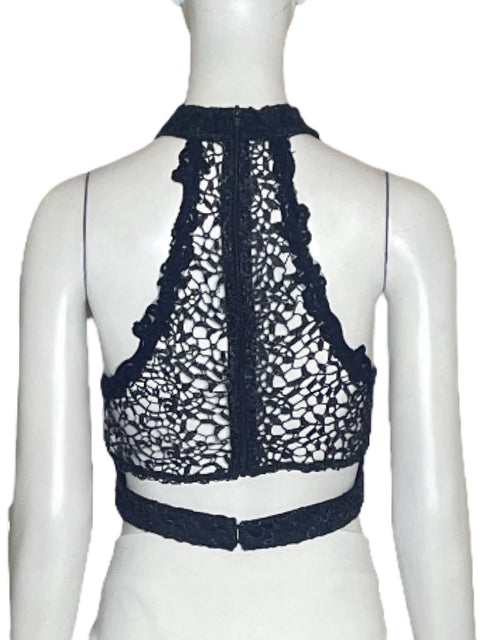 Top Sequin Hearts Encaje Azul-Talla 11