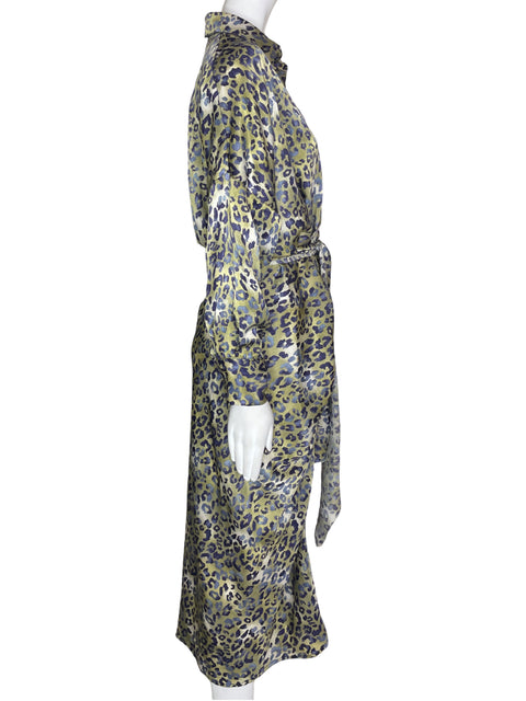 Vestido Japparel Animal Print Verde- Talla M