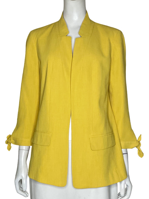 Blazer Loft Solapa Detalles Lazo Amarillo - Talla S
