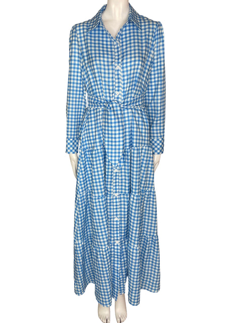 Vestido Tesoro TPS Cuadros Azul- Talla M