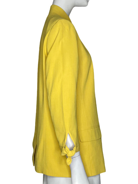 Blazer Loft Solapa Detalles Lazo Amarillo - Talla S
