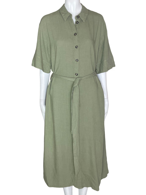Vestido Primark Fajon Verde- Talla 10