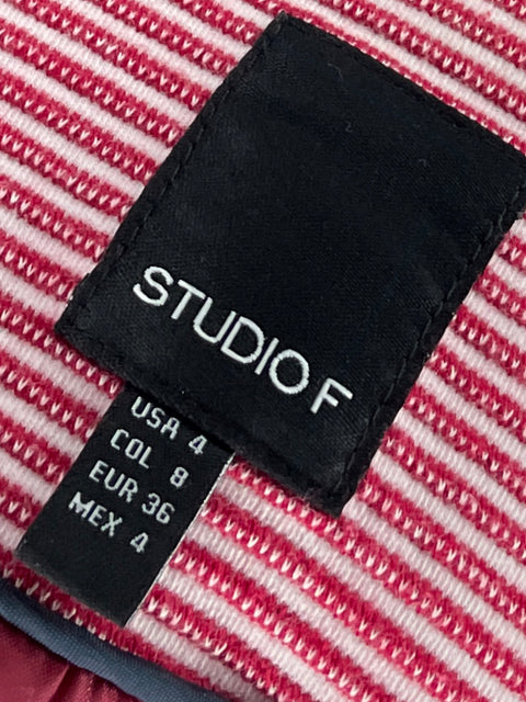 Blazer Studio F Líneas Botones Rojo - Talla 4