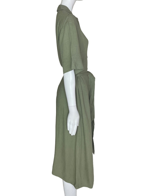Vestido Primark Fajon Verde- Talla 10