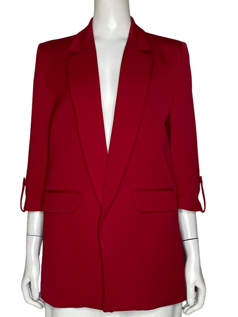 Blazer Arturo Calle Solapa Bolsillos Delanteros Rojo - Talla S