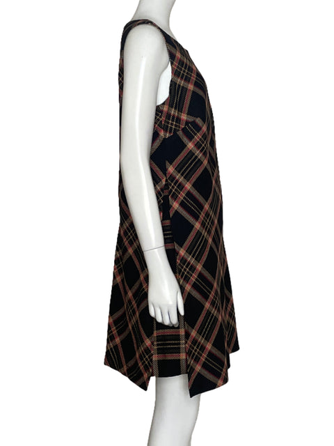 Vestido Trina Turk Cuadros Marrón -Talla 8
