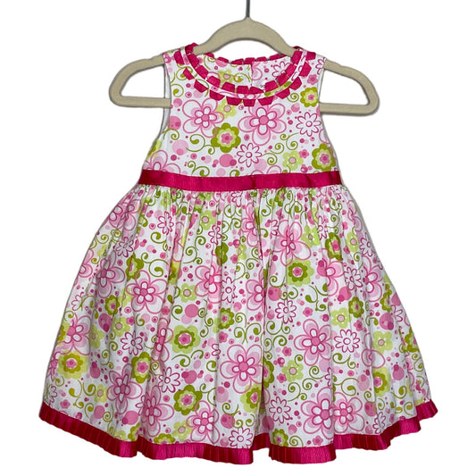 Vestido Savannah Floral Lazo Blanco-Talla 24M