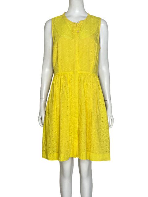 Vestido J by J.Crew Floral Eyelet Amarillo-Talla 6