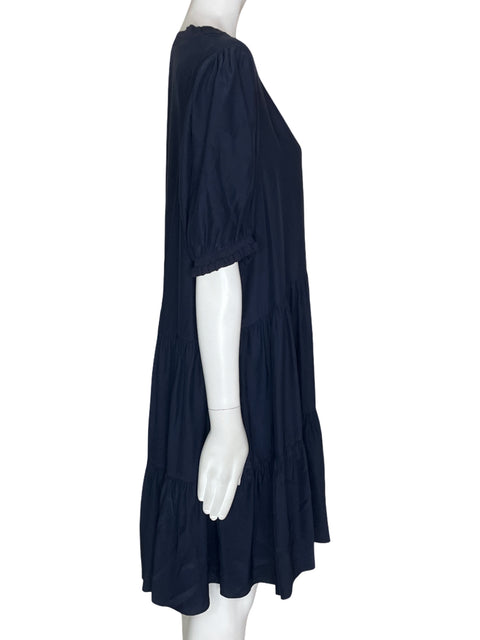 Vestido 5a7 Manga Corta Azul- Talla L