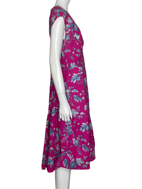 Vestido Carolina Herrera Floral Rosado-Talla 10