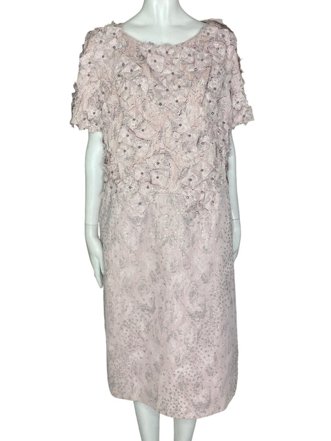 Vestido Juan David Velez Pedreria Rosado- Talla L