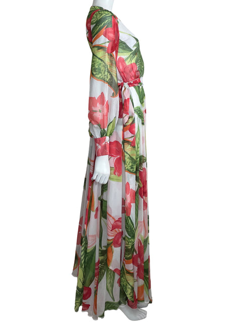 Vestido Va va Voom Maxi Fluido Blanco-Talla M