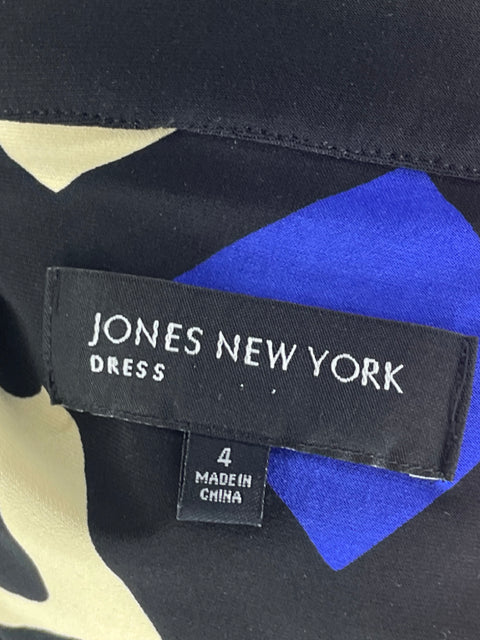 Vestido Jones New York Estampado Negro-Talla 4