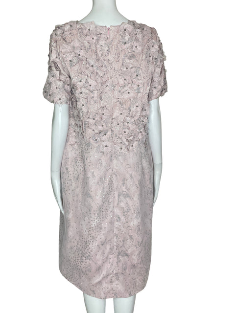 Vestido Juan David Velez Pedreria Rosado- Talla L