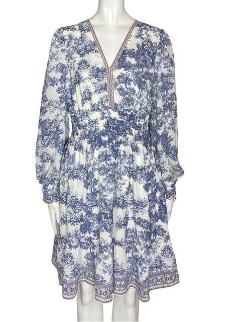 Vestido Max Studio Estampado Azul- Talla M