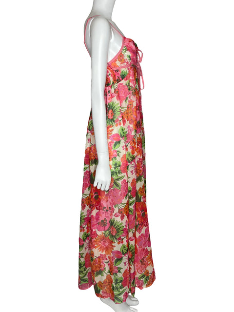 Vestido Tesoro TPS Maxi Tirantes Rosado-Talla S