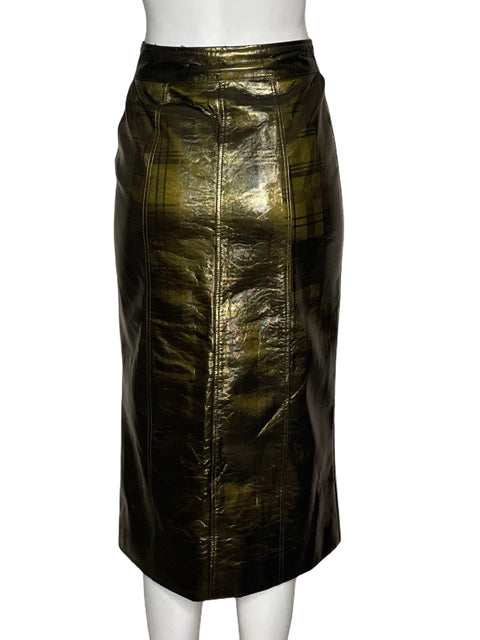 Falda Urban Outfitters Lápiz Metálica Dorado - Talla XS