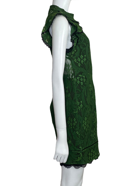 Vestido Adelyn Rae Encaje Mini Verde-Talla S