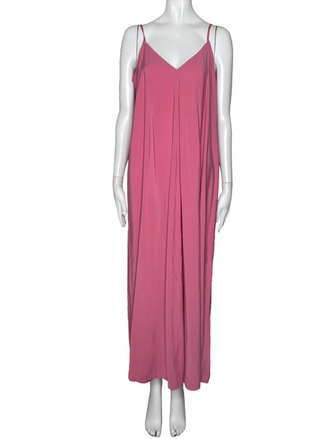 Vestido Zara Fluido Tiras Rosado-Talla S