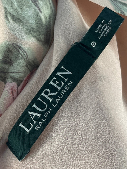 Vestido Ralph Lauren Floral Mini Rosado-Talla 8