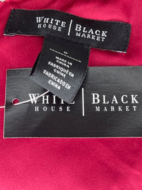Vestido White House Black Market Encaje Mini Rojo-Talla 0