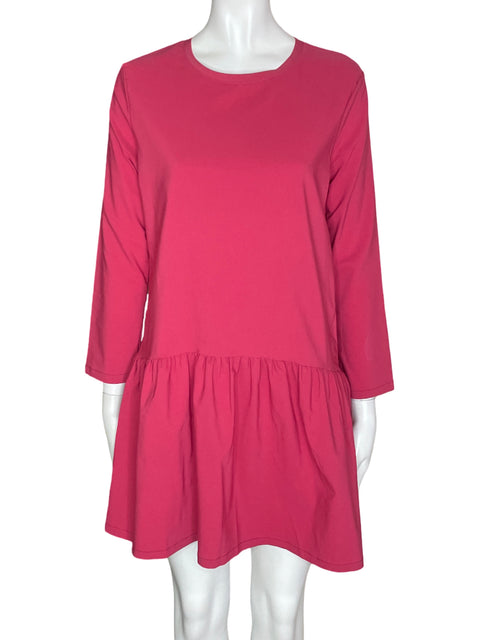 Vestido Zara Manga Larga Rosado- Talla S