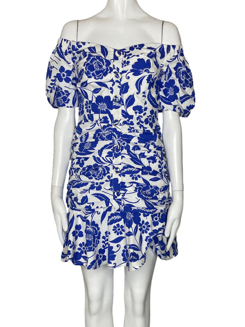 Vestido Milly Drapeado Botones Azul-Talla 4