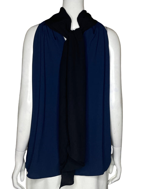 Blusa Mango Halter Azul - Talla L