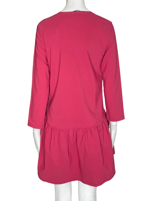 Vestido Zara Manga Larga Rosado- Talla S