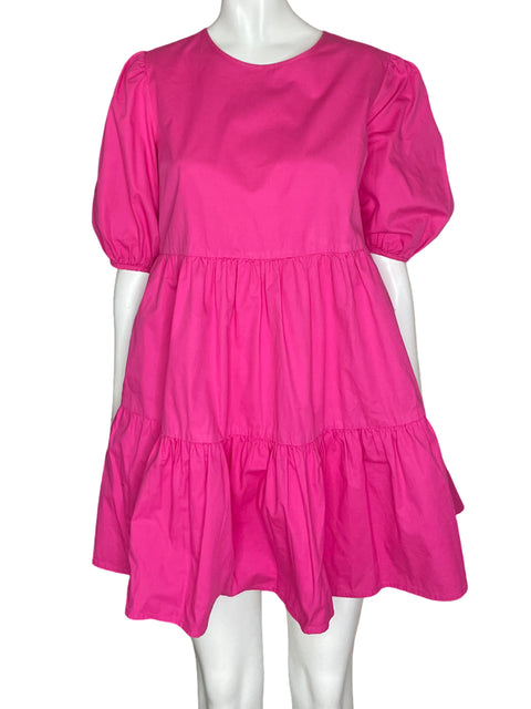 Vestido Aqua Abullonado Rosado- Talla S