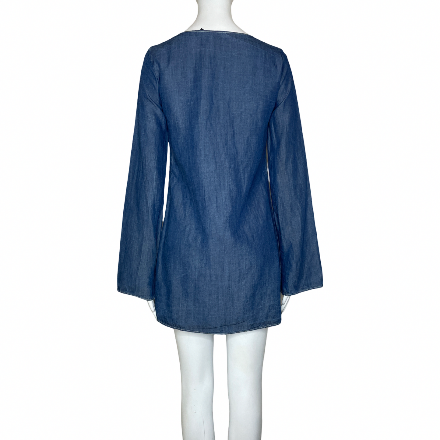 Vestido ZARA Tunica Denim Azul-Talla XS