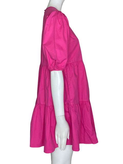 Vestido Aqua Abullonado Rosado- Talla S