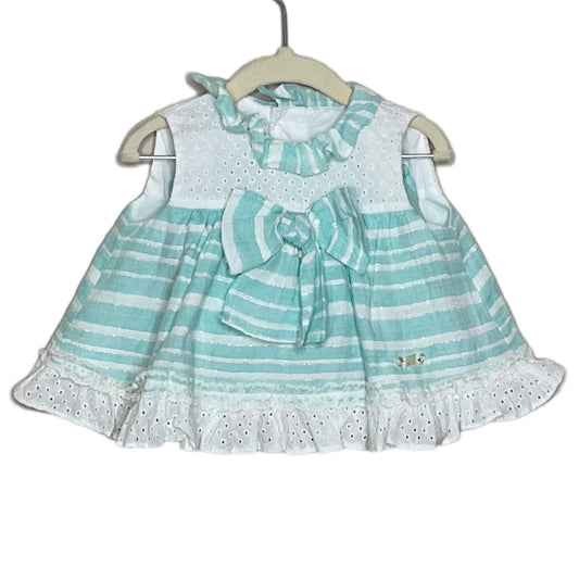 Set Marta y Paula Rayas Encaje Verde-Talla 3M