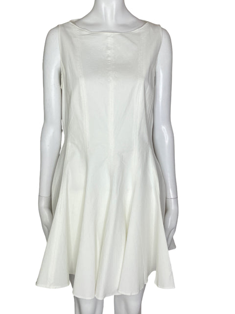 Vestido Zara Sin Mangas Blanco- Talla L