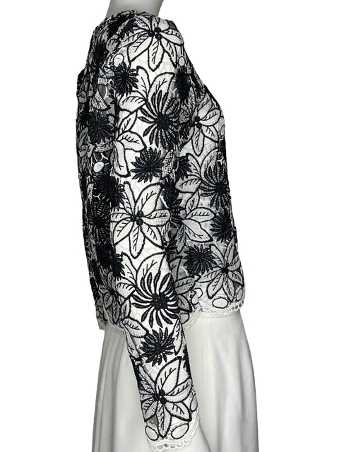 Blusa Jenn Encaje Floral Negro - Talla S
