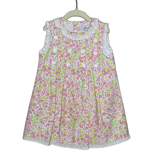 Vestido EPK Floral Plisado Blanco-Talla 3A