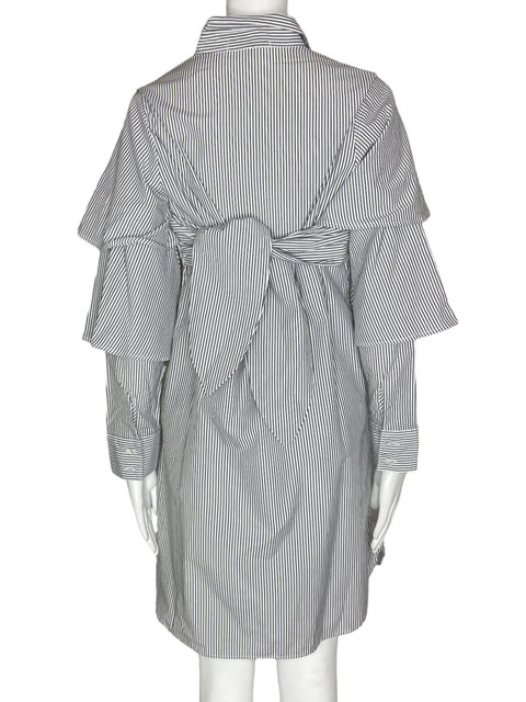 Vestido Azulu Rayas Negras- Talla 6