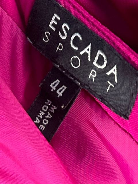 Vestido Escada Drapeado Lateral Fucsia - Talla 44