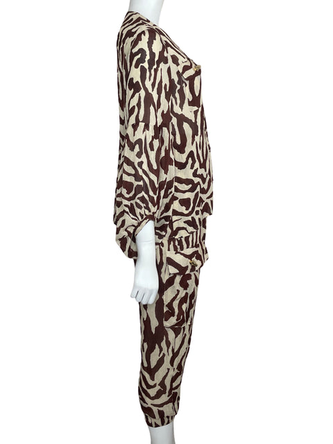 Set Simona Corsellini Pant+Top Beige-Talla 40