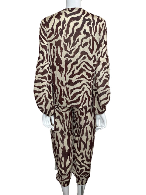 Set Simona Corsellini Pant+Top Beige-Talla 40
