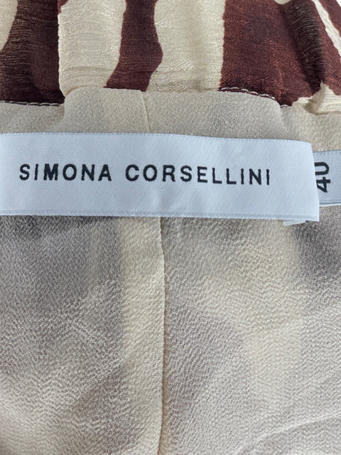 Set Simona Corsellini Pant+Top Beige-Talla 40