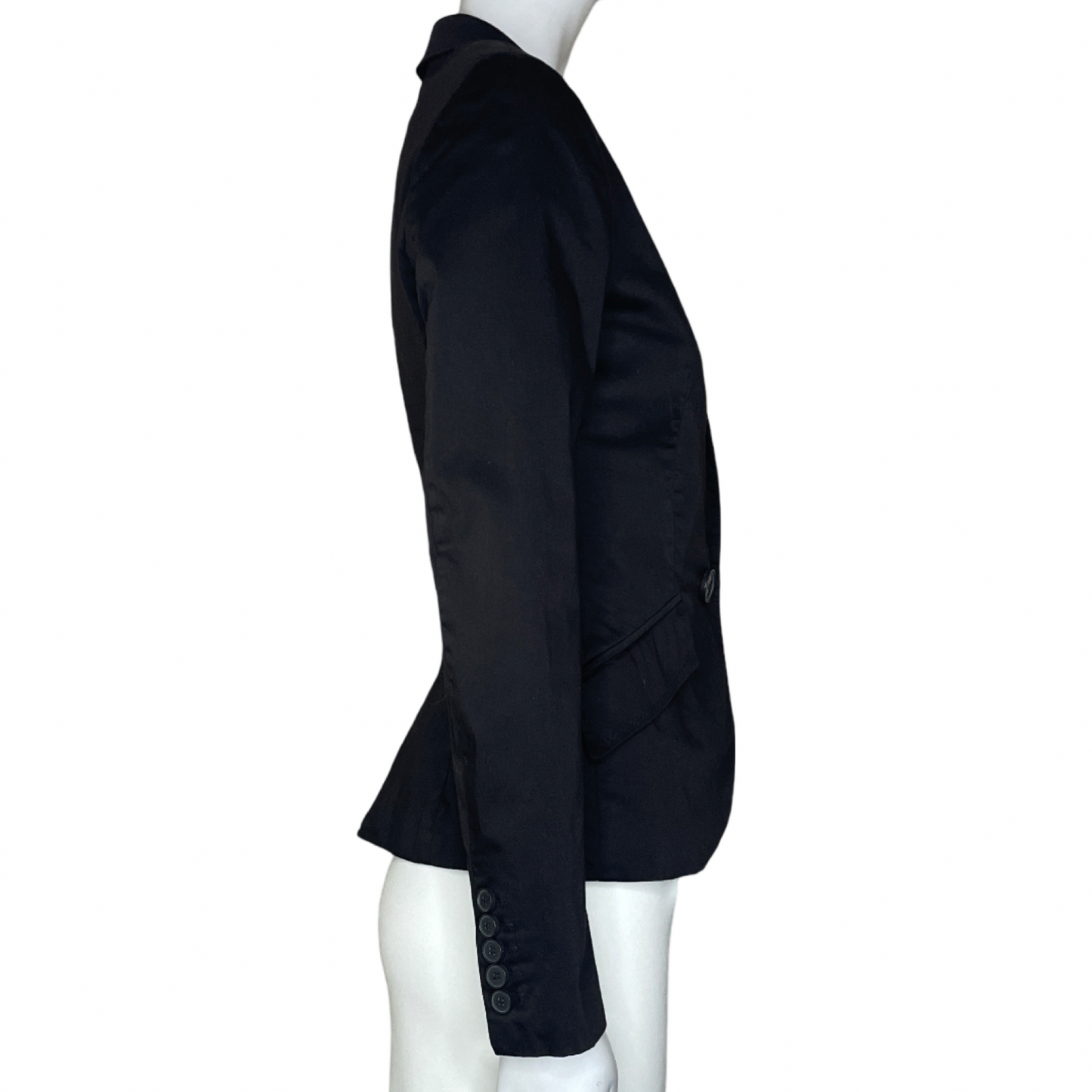 Blazer Zara Bolsillos Botón Negro-Talla S